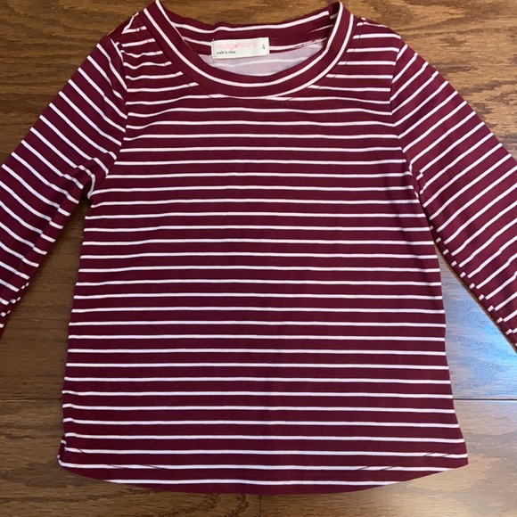 🧡 girl’s long sleeve striped t-shirt - Picture 2 of 6